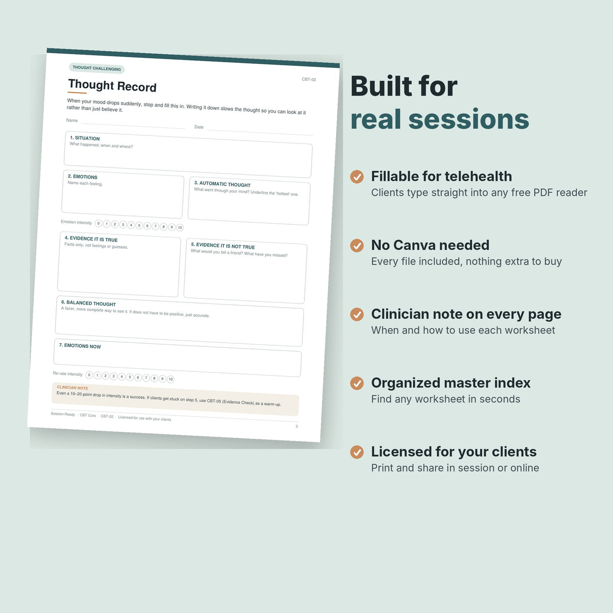 The Complete Therapy Worksheet Library — 130 Worksheets for Therapists