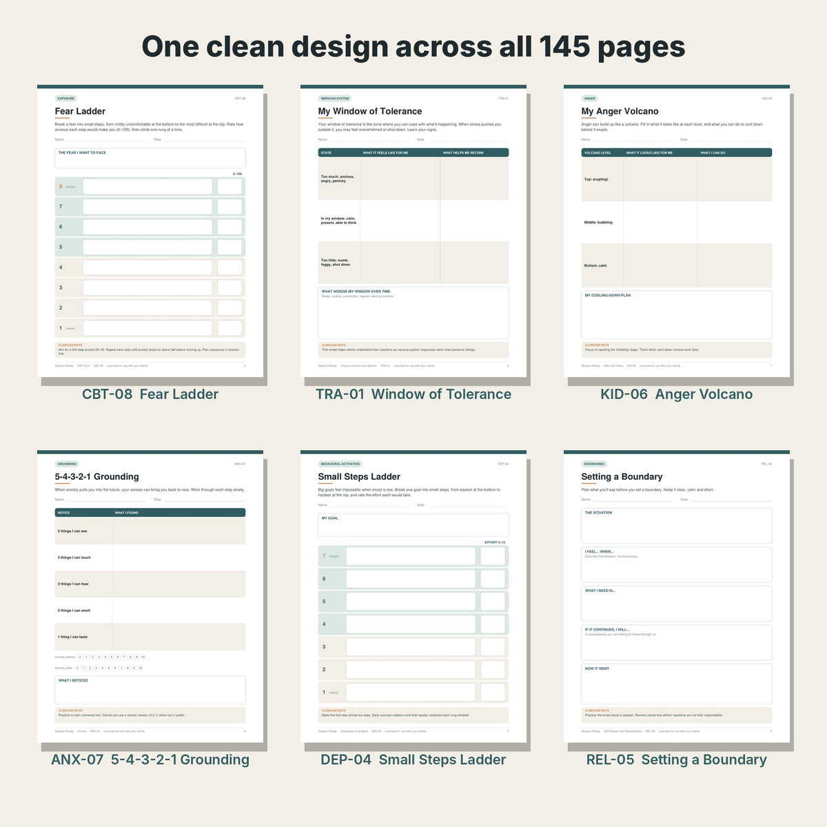 The Complete Therapy Worksheet Library — 130 Worksheets for Therapists
